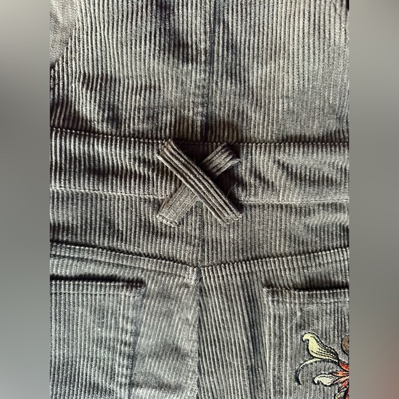 Corduroy Overalls with Jack Skellington Embroidery - Olive Green - Picture 8 of 8